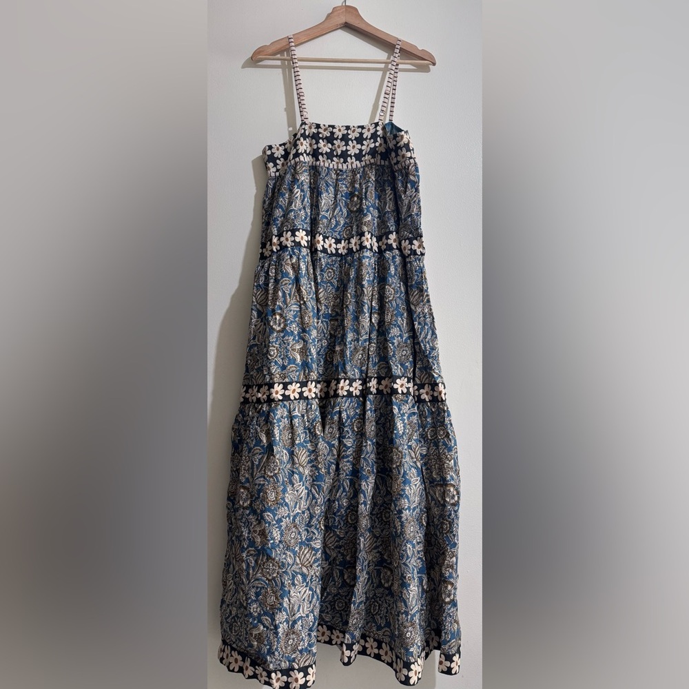 NATURAL LIFE Blue and Black Floral Maxi Dress - Picture 3 of 7